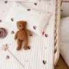 Set di biancheria da letto Lenzuolo trapuntato coreano Orso Coniglietto oliva Ricamo Lenzuolo per lettino Cotone Materasso per bambini Copriletto per neonato Consenti Custom Made 230510