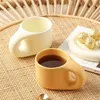 Canecas insere a gordura nórdica manuseio criativo caneca de cerâmica xícaras de café em casa café da manhã tea leite drinkware presente de casal de casal Caneca Termica