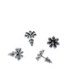 Japanese/Korean Flower Earrings Old Vintage Hip-Hop Niche High-End Titanium Steel Color Retention Fashion Charm Jewelry