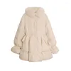 レディースジャケットEWSFV 2023冬の女性綿パドジャケットソリッド3色のミッドレングスウエストタイトコットンコート