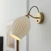 Vägglampa romantisk fransk vit krämisk skugga sovrum sovrum sconce modern nordisk vardagsrum badrum spegel ljus fixtur