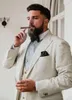 Herenpakken Kostuum Homme Gray Men's Pak 3 stuks Blazer Vestbroeken één knop Tuxedo Sheer revers Fashion Business Modern Wedding