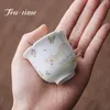 Teaware 2pc/lot 60ml Creative Cute Cat Ceramic Tea Cups Drinkware Cup Tea Set Crafts Kung Fu Cups Drink Tea Accessories Tea Set Supplies