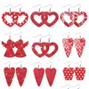 Charm Heart Hollow Pu Leather Red Angel Eicle oorbellen voor vrouwen Licht lichtgewicht statement mode sieraden cadeau drop levering dhgarden dhrie