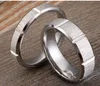Bröllopsringar Silverfärgpar för män och kvinnor Lovers Alliance Titanium Jewelry Marriage Ring Anniversary Valentine's Gift
