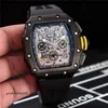 مصمم الساعات الميكانيكا الفاخرة مشاهدة Wristwatch Wristwatch Richard's Richard نفس الطلب كبير 45 مم برميل نبيذ برميل الطيران بالكامل تلقائي Milleser RM056