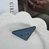 6 Colors Metal Triangle Letter Brooch Women Special Letters Brooches Suit Lapel Pin for Gift Party