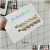 Stirnbänder Mode Frauen Haare Clip Geometrische Perle Haar Schmuck Zubehör Haarnadeln Legierung Metall Barrettes Mädchen Praktische Dhgarden Dhq8M