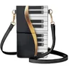 Sacs de soirée FORUDESIGNS Piano Keys Cuir Épaule Dames Bandoulière Cartable Garniture Légère Messenger Téléphone Sac Compact À Clapet