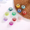 925 sterling silver charms for pandora jewelry beads European Plastic Murano Glass Bead Aolly Multi Color Rainbow