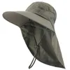 Wide Brim Hats Bucket Summer Sun Women Men UV Protection With Neck Flap Outdoor Large Brime Men's Panama Fishing Hiking 230509