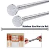 Poles LUOEM 85CM to 150CM Adjustable Stainless Steel Spring Tension Rod Rail for Clothes / Towels / Curtains (Silver)