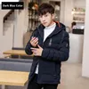 Jaqueta de inverno masculino masculino preto roupas azuis escuras Capat com capuz grosso grande tamanho mais tamanho 5xl 6xl 7xl 8xl Outdoor masculino parkas masculino parkas