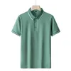 Herrpolos män polo skjorta kort ärm sommarföretag casua avvisa krage t-shirt topp mens smala fit polos tee sportkläder man 4xl 230510