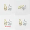 Charms 100st/Lot Rhinestone Cute Cat Pendant 27x1m Gold Sier Plated Good For Craft Smycken Making Drop Leverans Findings Components DHQZ6