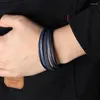 Charm Bracelets ZG Men's Bracelet Accessories Handmade Rope Leather Ethnic Magnetic European And American Jewelry