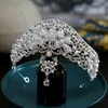 Crystals Beading Bridal Headpieces Crown Tiara Wedding Hair Accessories Women Handmade Headband Ornaments Female Prom Headdress Hairband Headwear ZJ06