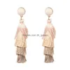 Dangle Chandelier Fashion Tassel Boucles d'oreilles Colorf Layered Bohème Drop Tiered Thread Femmes Cadeaux Livraison de bijoux Dhgarden Dhzzc