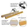 Organisatie Nieuwe 8-delige houten serie slappe hangers Antislip houten broekhangers met 360 graden rotatie Antiroest haakcliphangers voor pan