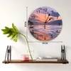 Wandklokken Sky Sunset Sea Beach Mountain PVC Digitale klok Modern Design Slaapkamer Decor Grote horloge Mute Hanging