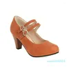 Sukienka Buty 34-48 Kobiety 6,5 cm Wysokie obcasy Chunky Mary Jane Round Stop