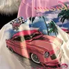 Kobiety Tshirt American High Street Sweet Pink Car Print Thirt Girls Kawaii Ubrania Ogółem Tshirt Summer Cotton Y2K TOP HARAJUKU 230510