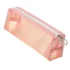 Prosty Clear Pen Pencil Case z Zipper Cosmetics Bag Organizator Multi-Purpose Travel School Office for Teen Girl Kobiety