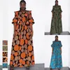 Vêtements ethniques Africain National Print Party Dres Casual Sexy Slashneck Lady Maxi Vintage À Manches Longues Lâche Élégant 230510