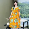 Vestidos casuais de verão em estilo coreano 2023 elegante vestido floral longo para mulheres roupas vintage soltas