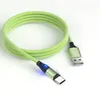 3A كابلات USB المغناطيسية النوع C سلك سريع الشحن 1M كابل سيليكون ناعم شاحن مغناطيس سريع لـ iPhone 15 14 Samsung Android هواتف Izeso