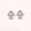 Stud Fashion Hollow Hand Zircon Boucles d'oreilles Cz Micro Pave Gold / Sier Pour Femmes Brincos Party Jewelry New Drop Delivery Dhgarden Dhwz2