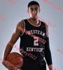 Western Kentucky Hilltoppers Basketball Jersey 32 Courtney Lee Custom Stitched Mens Clem Haskins 24 Tyrone Marshall Jr. 30 Teagan Moore Western Kentucky Jerseys