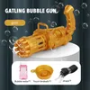 Piaska zabawa woda zabawa bąbelkowa 10-dołkowa automatyczne bąbelki dla dzieci elektryczne strzelanki bąbelkowe letnie mydło bąbelek wodny