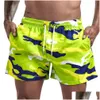 Costumi da bagno da uomo Jockmail Pantaloncini da bagno stampati da uomo Pantaloncini da bagno da spiaggia ad asciugatura rapida Bikini da uomo Surf Abbigliamento da consegna a goccia corta Abbigliamento Dh0Qr