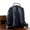 Backpack de alta qualidade de couro genuíno de couro genuíno masculino simples de luto de luto de laptop de viagem de viagem feminina de viagem feminina de couro real