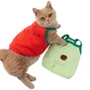 Costumi per gatti Costumi per cani Abbigliamento per animali Abbigliamento Gilet estivo Stile frutta Abbigliamento carino per gatti Cuccioli Carlini Shih Tzu 4 dimensioni