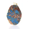 Pendanthalsband SSP081 Mix Färg Oregelbunden form Sediment Jaspers Bead Natural Stone Halsband Charm för DIY-smycken 33 37mm-40 52mm