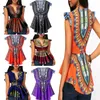 Ethnic Clothing AFrican Top Dashiki Print Sexy Ankara Plus Size S2XL Summer Tshirts Short Sleeve Ladies African Dress 230510