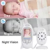 Wideo Baby Kids Monitor kamera VB601 Bezprzewodowa opiekunka 2 -Way Talk Nocna widzenie IR Temperatura LED Babi Nanny Camera 8 Kołysi