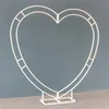 Wedding Center pieces Heart Shaped Flower Row Flower Arrangement Wedding Background Arch Set With Metal Stand Party Stage Props Decor