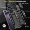 Coques de téléphone de protection d'objectif pour iPhone 14 Plus 13 Pro Max 12 11 XR 7 8 Samsung S23 Ultra A14 A12 A54 A13 A03S A53 A24 A11 Antichoc Kickstand Camera Slide Cover