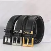 Color Buckle SAINT Classic LAURENTS Gold YSL Or Designer Needle Belt Accessories Genuine Sliver Leather Width 2CM Belts 3CM Man Woman