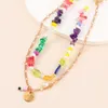 Choker Colorful Bohemia Natural Stone Pearl Pendants Seed Beads Necklace For Woman Beach Party Holiday Collar Jewelry