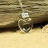 Chains RXSMll Dandelion Necklaces For Women Girls Simple Hand-made Time Gemstone Heart-shaped Round Oval Crystal Necklace Jewelry Gift