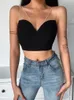 Womens Tanks Camis Insta Sexy Spaghetti Strap Cami Slim Cropped Top Women Summer Casual Backless Skinny Black Streetwear Sleeveless Camisole 230509