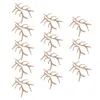 Decorative Flowers 12 Pairs Mini Snowman Branches Cupcake Ornament Antlers Crafts Toppers Hand Tree Branch Set Faux