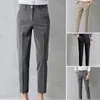 Men's Suits Men Suit Pants Long Wash-and-wear Close-fitting Ankle Length Zipper Business