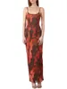 Vestidos casuales ICNGLKSND Mujeres Sexy Bodycon Cami Vestido largo Verano Spaghetti Strap Backless Floral Cocktail Party Club