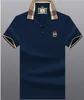 Herren-Designer-T-Shirt, Herren-Sommer-Perlen-Baumwolle, Business-Casual, solides Kurzarm-T-Shirt, Herren-T-Shirt mit Polo-Ausschnitt, Herren-T-Shirts, Polos