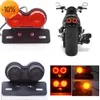 Ny Universal 12V Motorcykel LED TAILLight Motorcykel bakstopp bromslampan registreringsplatta hållare Turna Signa Light Lsindicators Custom